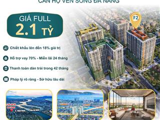 Chỉ từ 2.1 tỷ sở hữu căn hộ view sông, view biển tại đà nẵng  thanh toán dàn trải lên đến 42 tháng