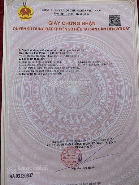 Đất nền 114m giá rẻ, giá 1t150