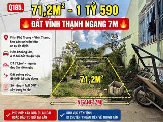 Q185. ngang 7m full thổ cư sau toyota 23/10 chỉ 1 tỷ 590 triệu
