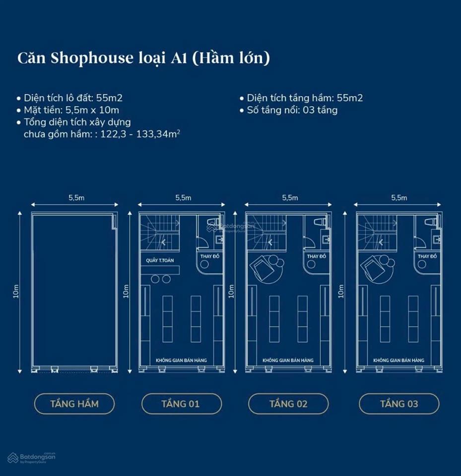 Shophouse cắt lỗ 2 tỷ 10 tỷ/căn libera vĩnh hoà, nha trang 55m2 (~181,8 triệu/m2)