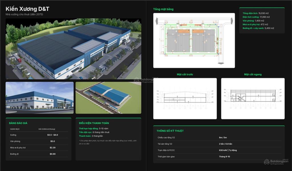 Cho thuê nhà xưởng tại kiến xương, thái bình, diện tích lớn giá tốt sẵn sàng bàn giao 2026