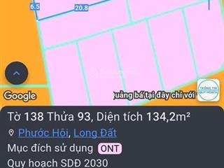 Lô đất biển lộc an  quá rẻ đẹp
dt 134 m 6,5 x 20 full thổ cư)
mặt tiền đường nhựa 8m đi lại thu