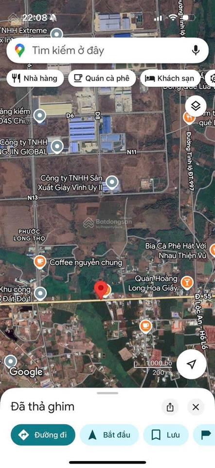 Mặt tiền quốc lộ 55  phước long thọ  long đất  brvt cách cổng khu công nghiệp đất đỏ chỉ 500m
