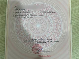 Chỉ 450tr chính chủ cần tiền bán, lô đất rẻ duy nhất cam lâm dân cư an toàn, sổ full thổ đường ô tô