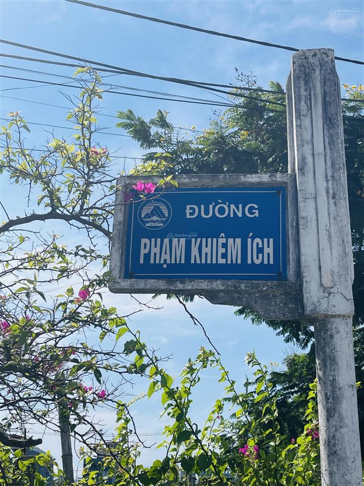 Chính chủ cần bán nhanh lô đất đường phạm khiêm ích, đối diện công viên, ngay biển sơn thủy