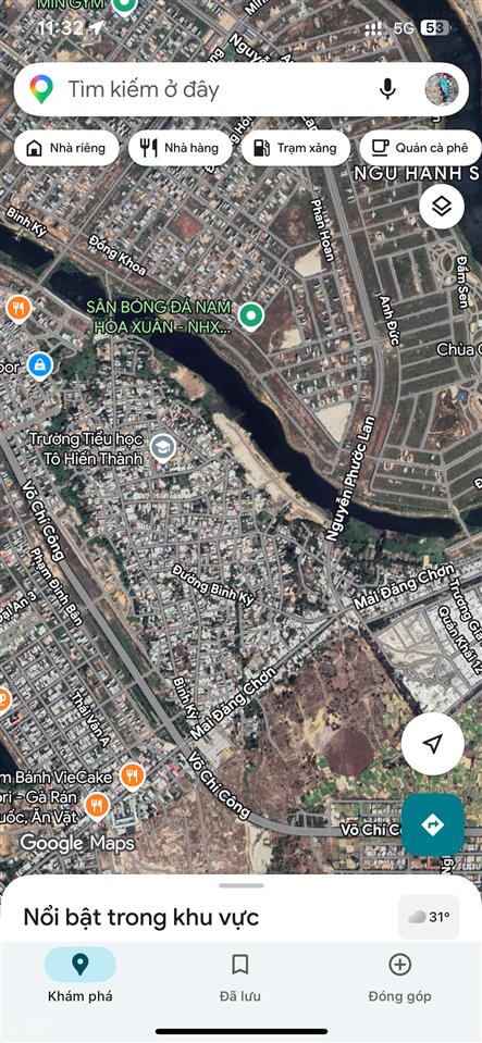 Bán đất tại bình kỳ, giá ưu đãi 10 tỷ 200, 517m2, phường hòa quý, quận ngũ hành sơn