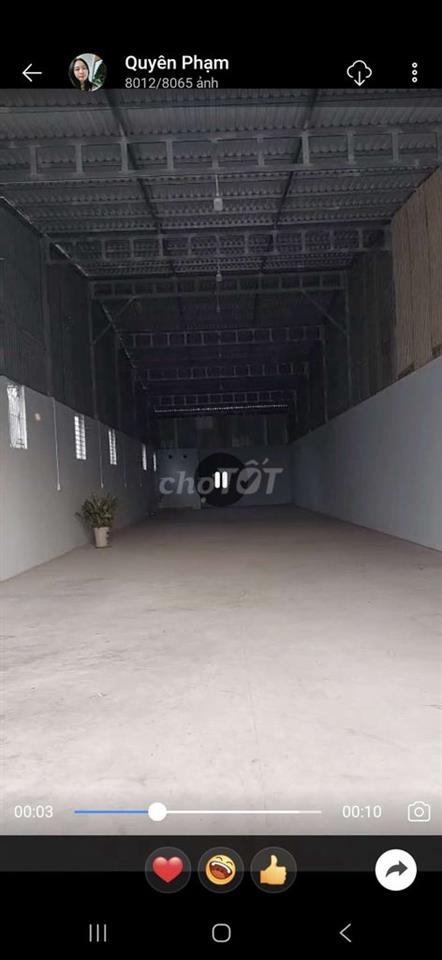 Cần cho thuê kho p thới an mới tải 5 tấn 250m2 18tr