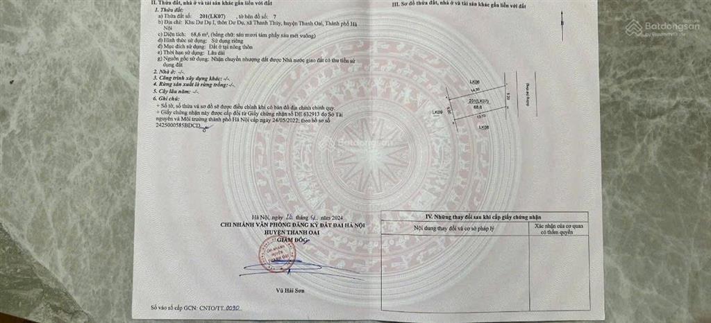Bán đất đấu giá xã thanh thùy, huyện thanh oai