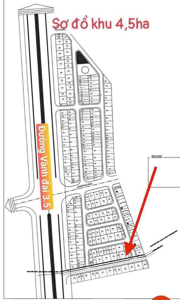 Lô 62.5m mặt tiền 4,9m cách vài bước chân ra vành đai 3.5 gá đầu tư