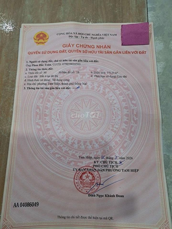 Bán hoặc cho thuê nhà trọ có 11 phòng trọ phường Tam Hiệp Biên Hòa