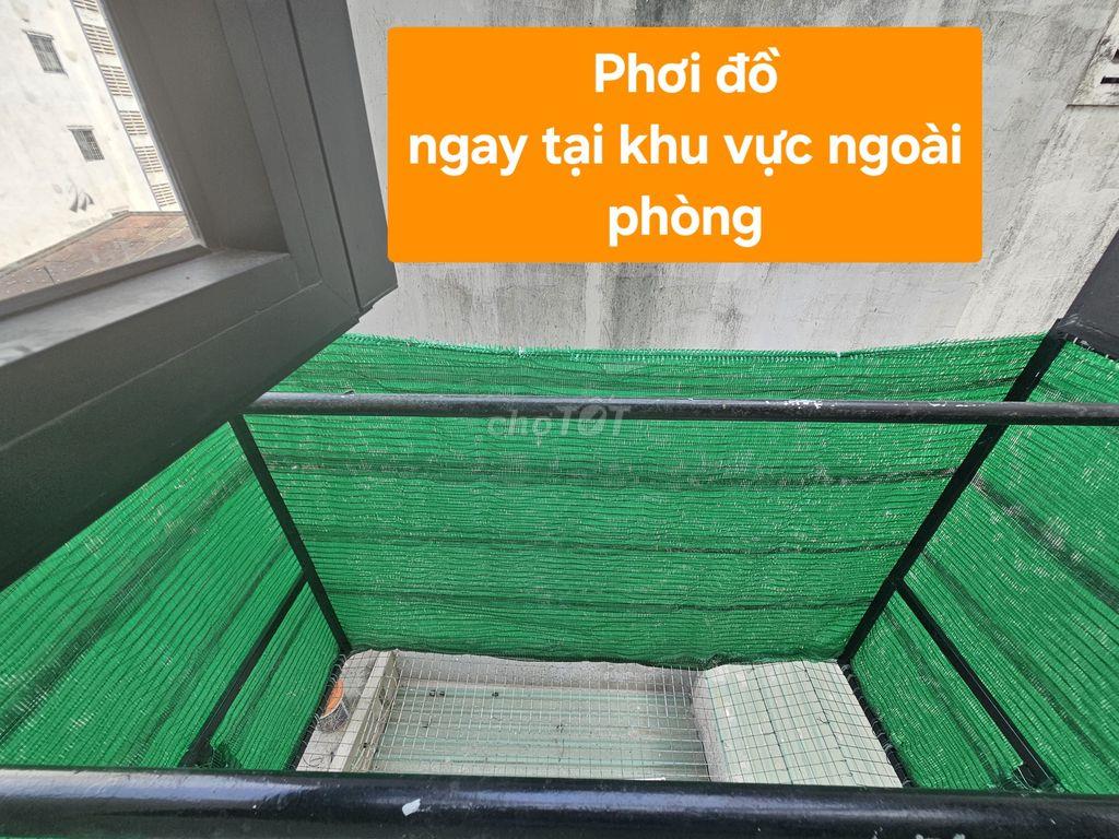 Phòng cửa sổ 18m2 CÓ CHỖ PHƠI ĐỒ CMT8 Q3 cực chill (KO NỘI THẤT)