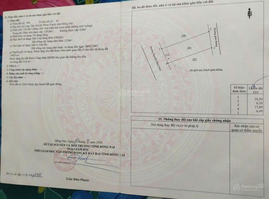 Hót! 240m2 full thổ cư. 2 mặt tiền trước sau đường nguyễn hữu cảnh. giá đầu tư nhất