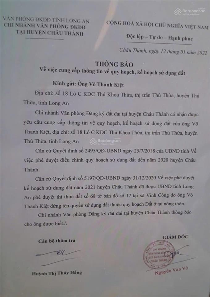 Chính chủ bán lô đất mt đường lộ dừa 39x72 giá 5,3 tỷ tl mạnh ạ có thổ hơn 2500m  0901 600 *** ph