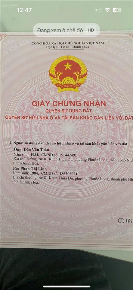 Bán căn hộ full nội thất mới ct5 vĩnh điềm trung