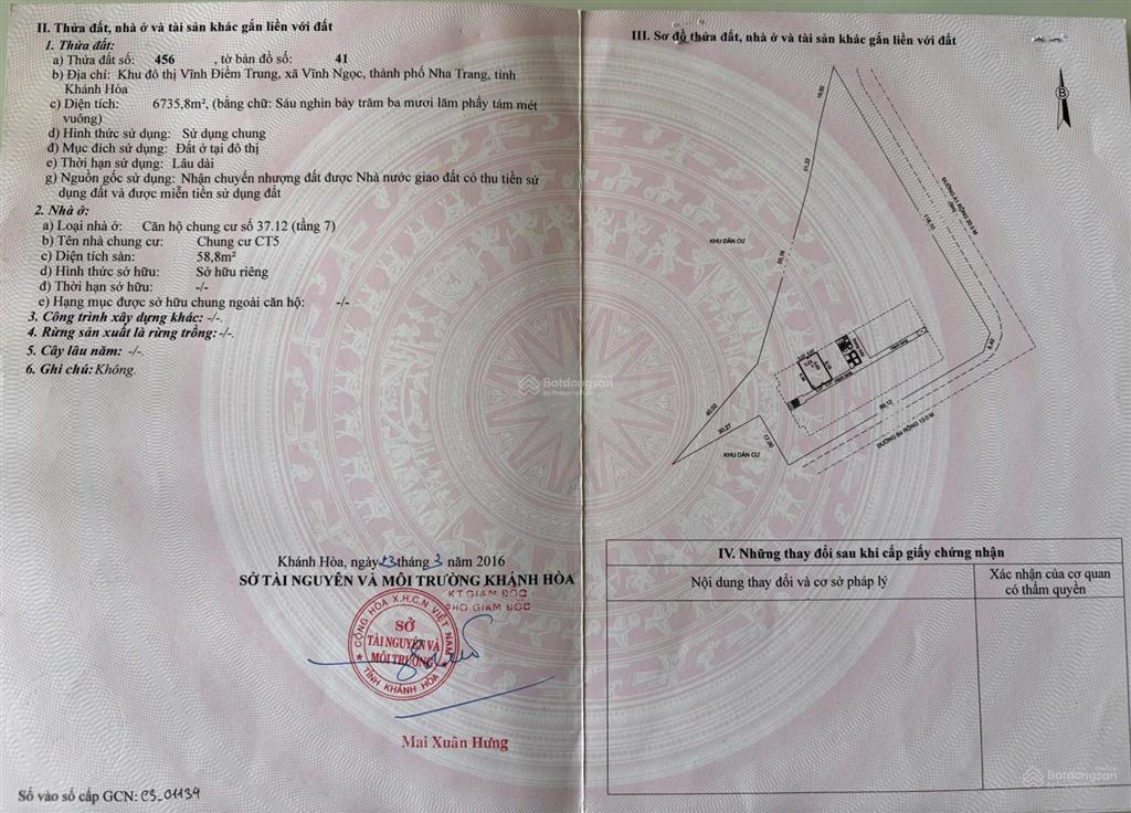 Bán căn hộ full nội thất ct5 vĩnh điềm trung