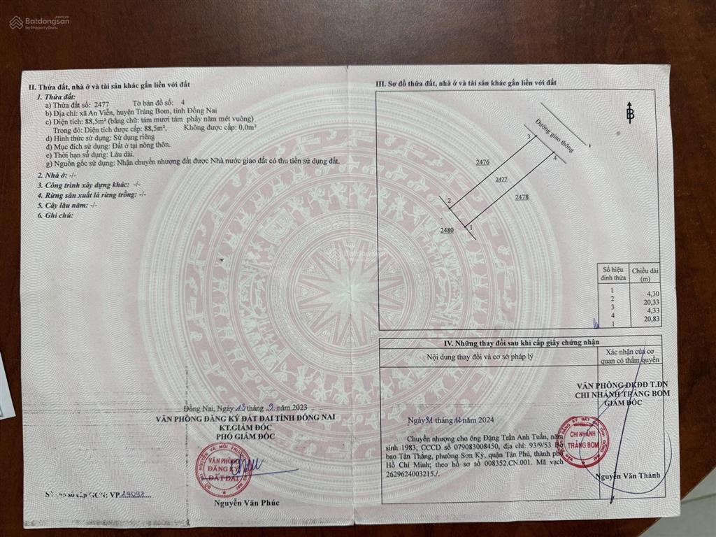 Bán đất mặt tiền ấp 5 an viễn đường nhựa kinh doanh
