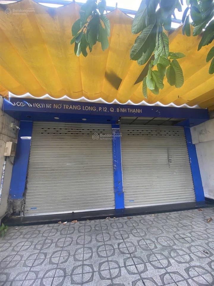 Cho thuê nhà mặt tiền nơ trang long, bình thạnh  dt 7,5x28m trệt lầu