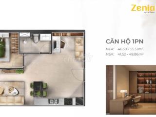 Chính chủ cần sang nhượng căn hộ 1PN+1 - Tháp Zenia 2 tầng trung