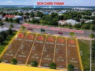 240m², đất mặt tiền nhựa 16m, thông thẳng vô kcn chơn thành 1,2. giá chỉ 850tr