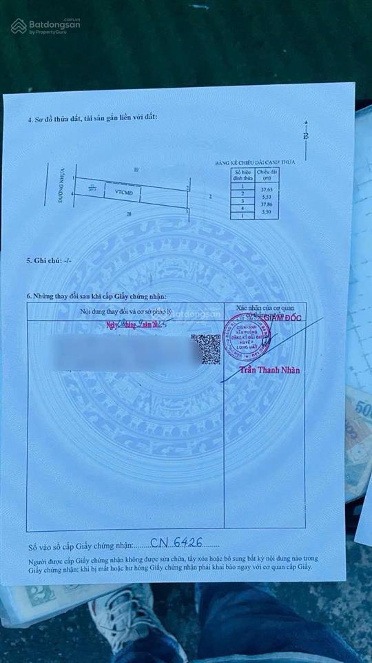 Chủ ngộp cần bán nhà mặt tiền lương thế vinh, trung tâm xã đất đỏ, tp.hcm. giá 1,1 tỷ (5,5 x 37)