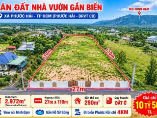 Sở hữu gần 3.000m đất nhà vườn view núi, cách biển chỉ 4km!