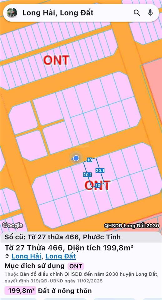 Đất biển nghỉ dưỡng xã long hải  tp hồ chí minh