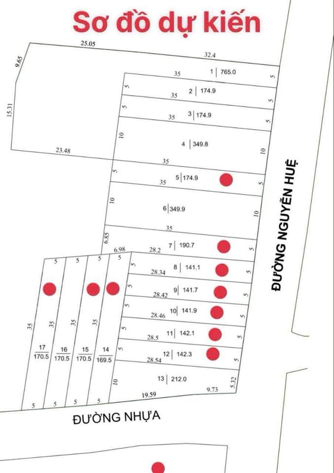 Đất mặt tiền nguyễn huệ chỉ từ 870 triệu/lô