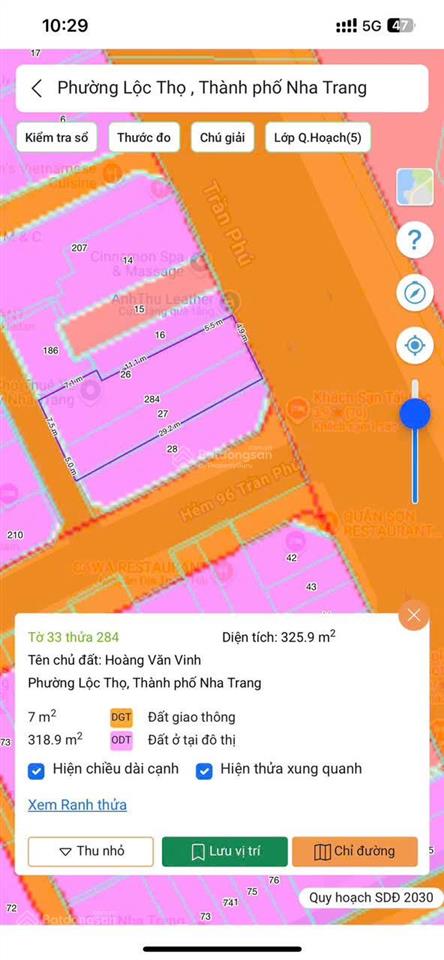 Quỹ đất lớn hiếm xây khách sạn view biển khu 96 trần phú nha trang