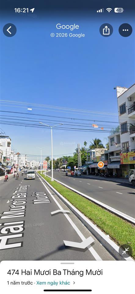 Đất mặt tiền 23/10 đối diện kđt vĩnh điềm trung, nha trang ngang 9m chỉ 75tr/m