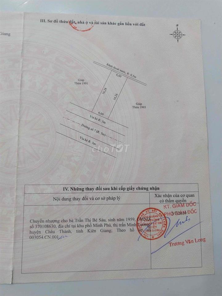 Nền full thổ cư giá chỉ hơn 300tr, đầy đủ tiện ích
