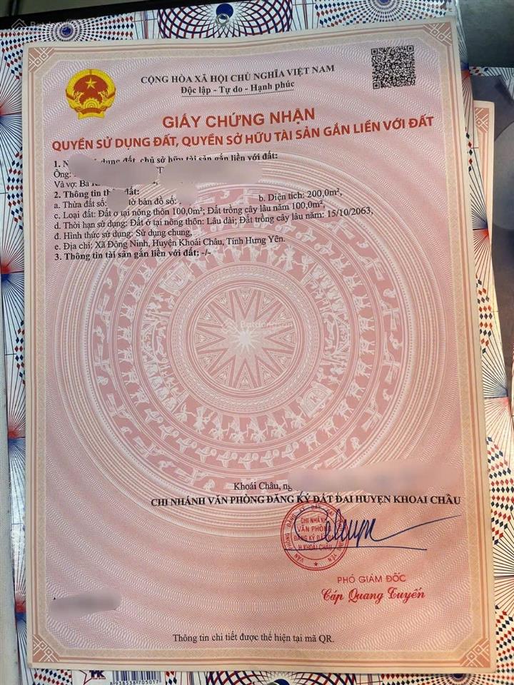 200m2 full thổ cư view sân golf châu ninh lô đẹp đón sóng đầu tư