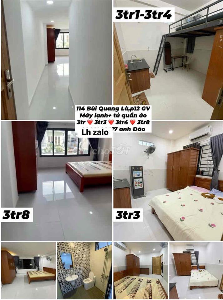 Phòng có gác- k gác từ 3tr1-3tr8