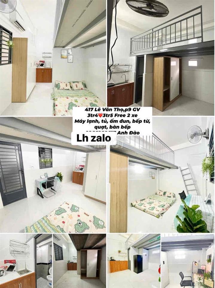 studio kiot 3tr3, gác ban công sau 3tr7 Free xe