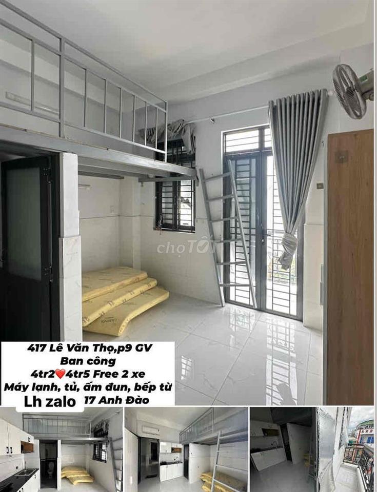 studio kiot 3tr3, gác ban công sau 3tr7 Free xe