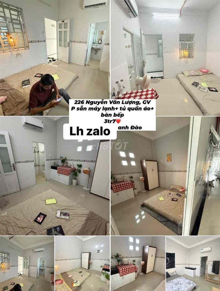 Studio ở Nguyễn Văn Lượng từ 3tr7-3tr9 máy lạnh+ tủ