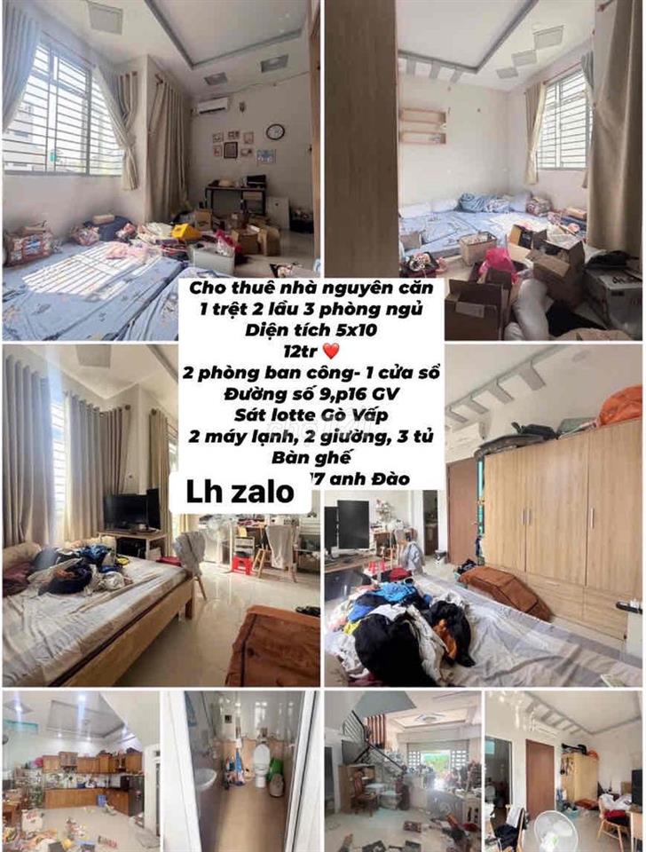 Nhà nguyên căn 5x10 3 PN-4WC 12tr