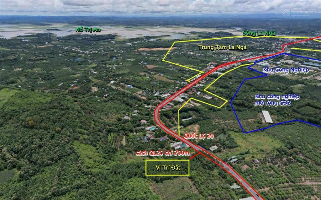 Bán đất tại xã la ngà, định quán hàng hiếm view siêu đỉnh đồi nhìn ra hồ trị an cách ql20 chỉ 200m