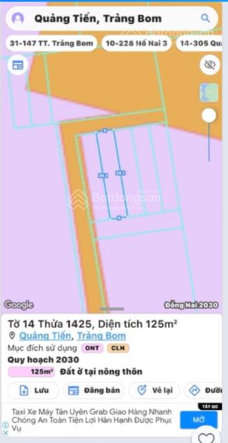 Chính chủ bán gấp đất thổ cư tại xã quảng tiến, trảng bom, đồng nai trung tâm thị trấn trảng bom