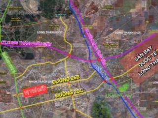 Nền 200m2 mặt tiền đường 25b có tuyến metro đi ngang kết nối sân bay long thành.