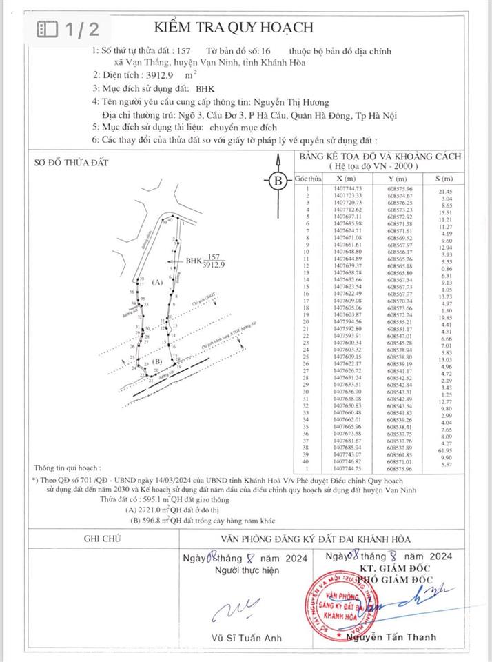 Hiếm có 7.500m2 full thổ cư gần cửa ngõ vào sân bay quốc tế vân phong  mặt nhựa 16m hiện trạng