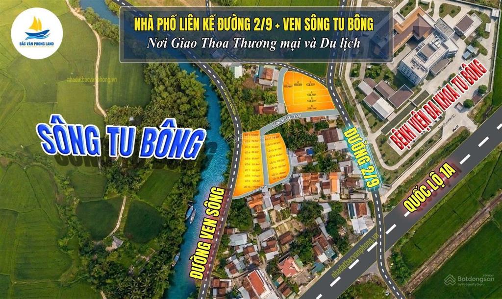 Mở bán nền nhà phố liên kế đường 2/9 & ven sông tu bông giá hấp dẫn vị trí đắc địa chỉ từ 795 triệu