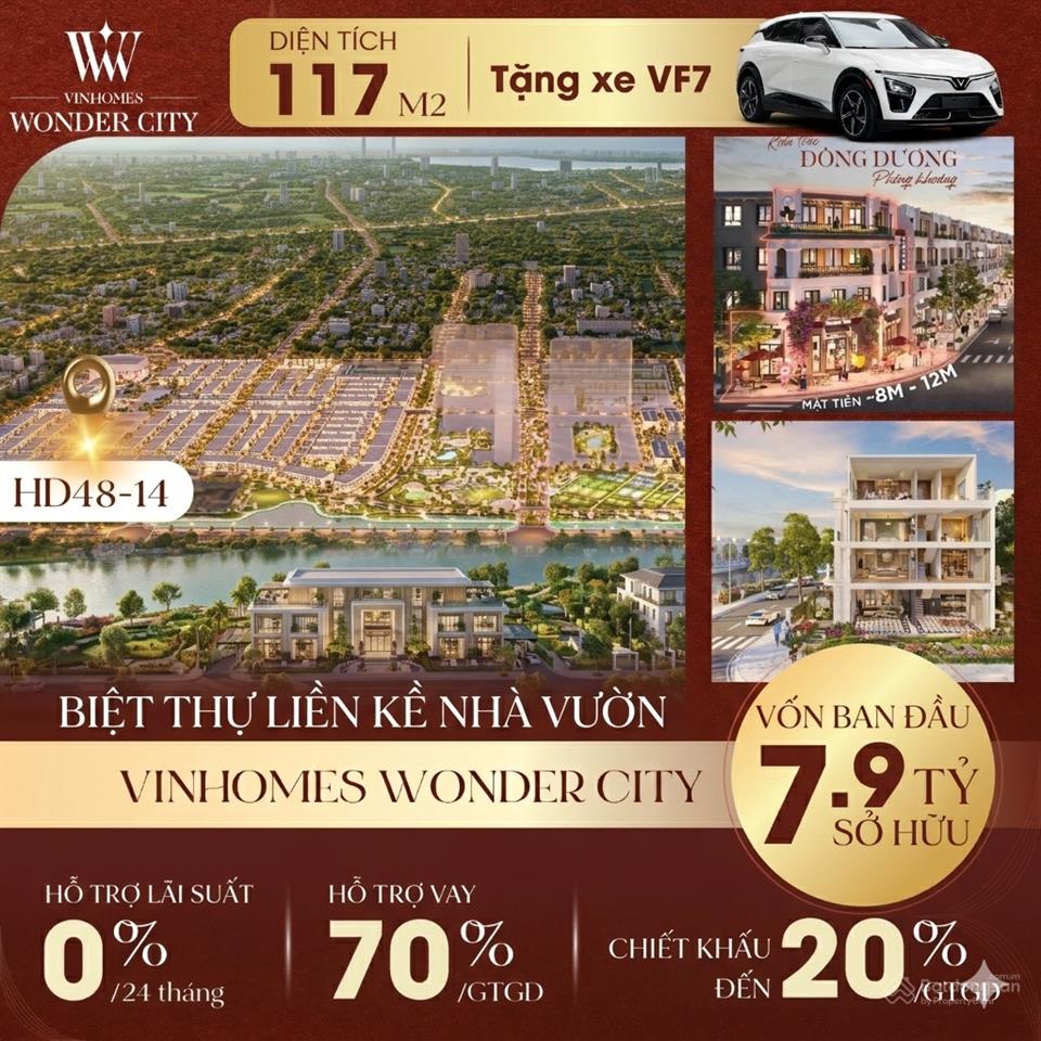 Chuyển nhượng hàng giá gốc cđt, diện tích 117m mặt tiền 8m đông nam tặng xe vf7, giảm thêm 2 tỷ