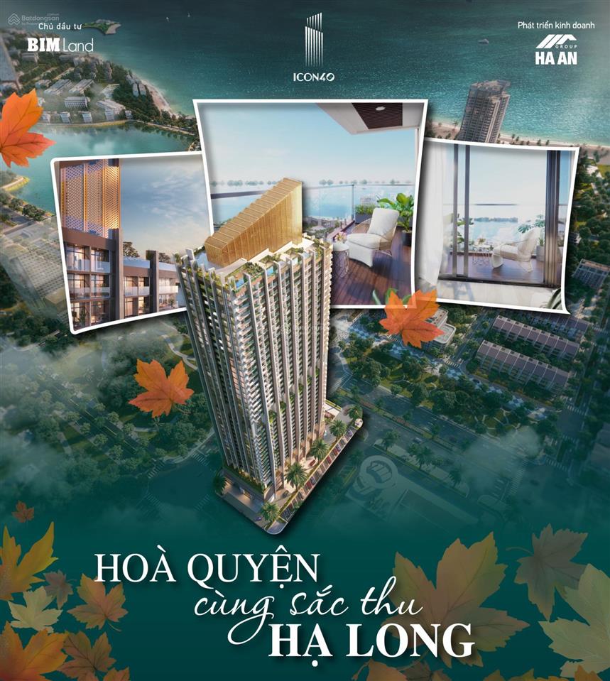 Bán cắt lỗ căn studio giá 1,6 tỉ dự án icon40 hạ long view biển bãi cháy, hùng thắng, hạ long