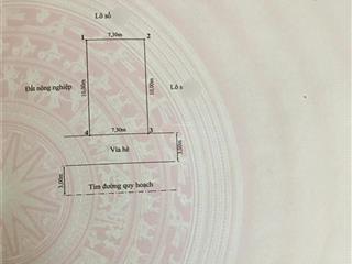 Mặt tiền siêu rộng 7,3m đất tái định cư nam hải  đằng hải d. tích 73m2 (ngang 7,3 x 10)