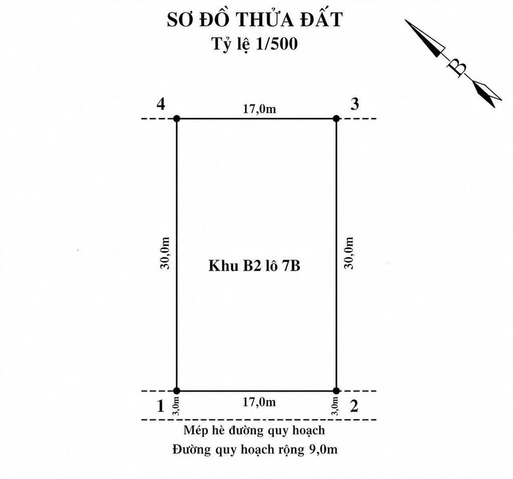 Bán lô đất biệt thự 510m² tuyến 2  lê hồng phong, gần phượng chi, hải phòng  diện tích 510m²
