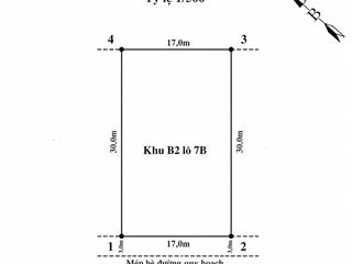 Bán lô đất biệt thự 510m² tuyến 2  lê hồng phong, gần phượng chi, hải phòng  diện tích 510m²