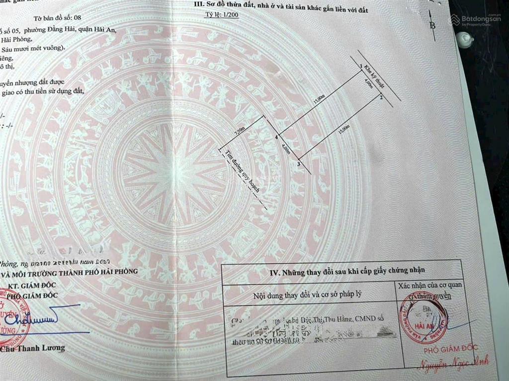 Đất tuyến 2 lê hồng phong lô 13 hải an hải phòng
