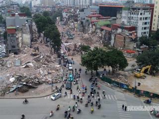 Mặt phố đê la thành đã ra mặt đường 60m