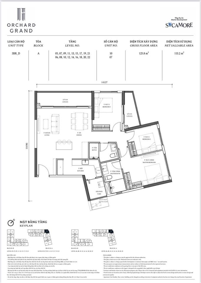Bán gấp căn 3pn đẹp nhất orchard grand  sycamore diện tích 125m2. giá thương lượng. 0909 333 ***