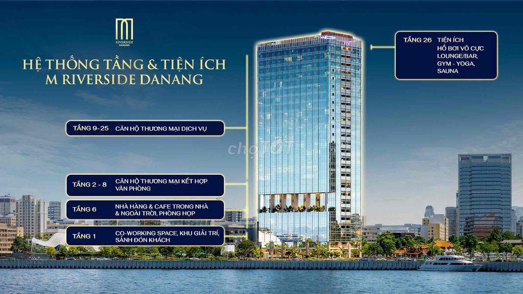 CH cao cấp,  ngay mặt sông hàn đối diện cầu rồng , M RiverSide Da nang